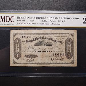 1936 British North Borneo 1 Dollar
