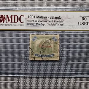 1901 Malaya - Selangor $5