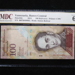 2015 Venezuela 100 Bolivares