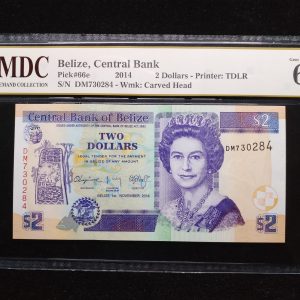 2014 Belize 2 Dollars