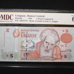 1998 Uruguay 5 Pesos