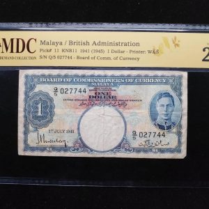 1941 Malaya / British 1 Dollar