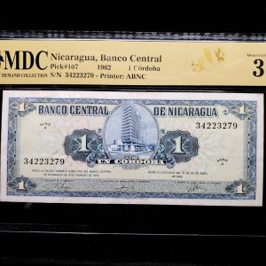 1962 Nicaragua 1 Cordoba