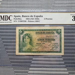 1935 Spain 5 Pesetas