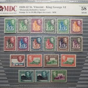 1949-52 St.Vincent 1 c to $4.80 ( 19pcs in a set )