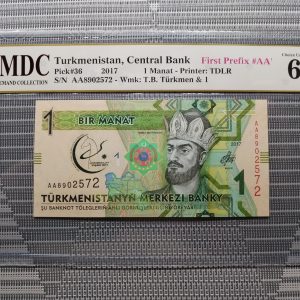 2017 Turkmenistan 1 Manat