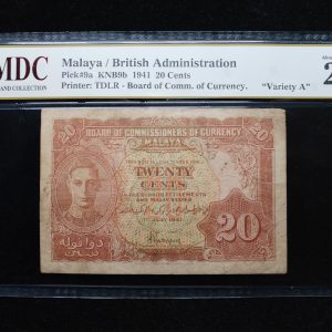 1941 Malaya 20 Cents