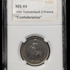 1980 Swizerland 2 Francs