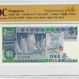 1987 Singapore 1 Dollar