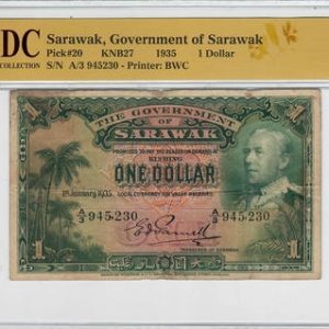 1935 Sarawak 1 Dollar
