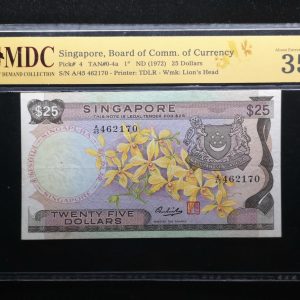 1972 Singapore  25 Dollars
